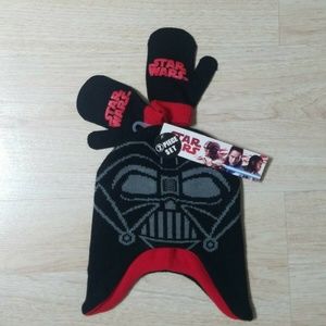 Star Wars Darth Vader Beanie Gloves Set Mittens
